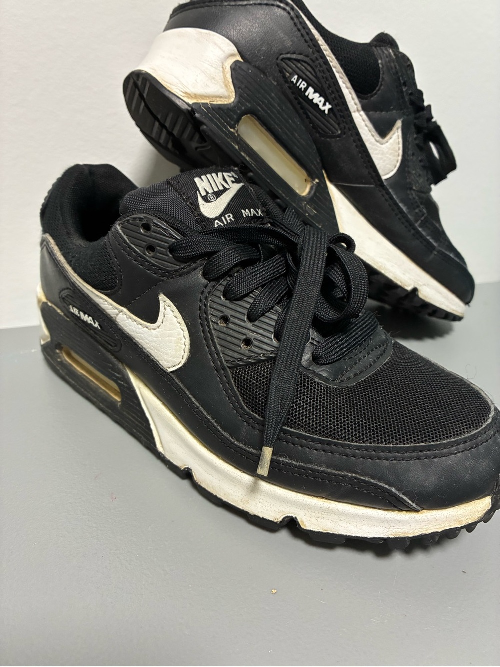Nike Kids Black and White Air Max Low-Top Sneakers